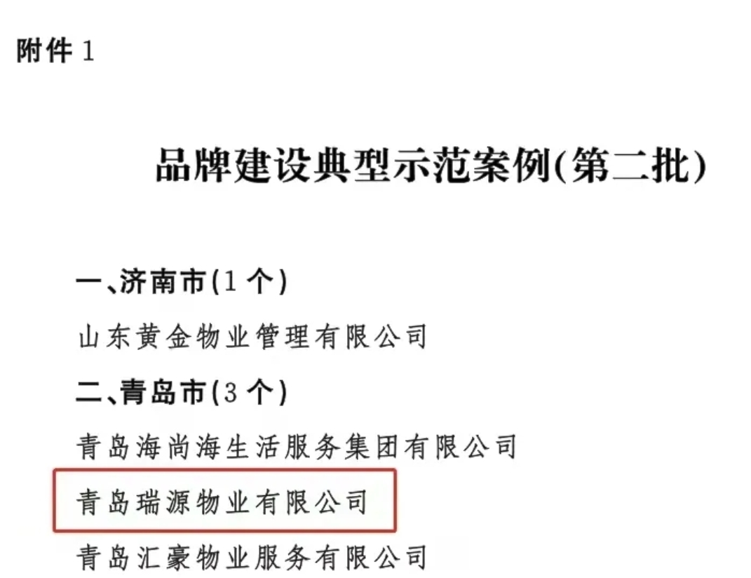 喜報！智慧物業(yè)事業(yè)部兩物業(yè)公司榮登山東省住建廳“1266”品牌建設(shè)榜